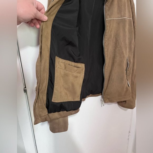 Zara womens faux suede jacket sz large.  in excellent used condition. - Picture 6 of 15